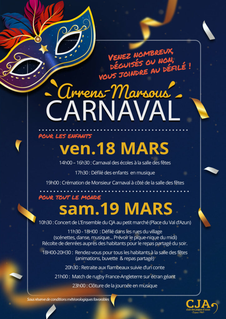 gite les alberts / festivites / carnaval a arrens marsous